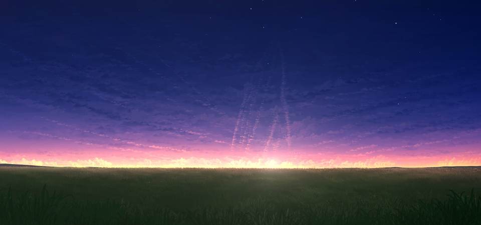 starry sky desktop 2306x1080 wallpaper