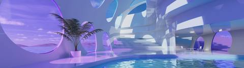 vaporwave desktop 7680x2160 wallpaper
